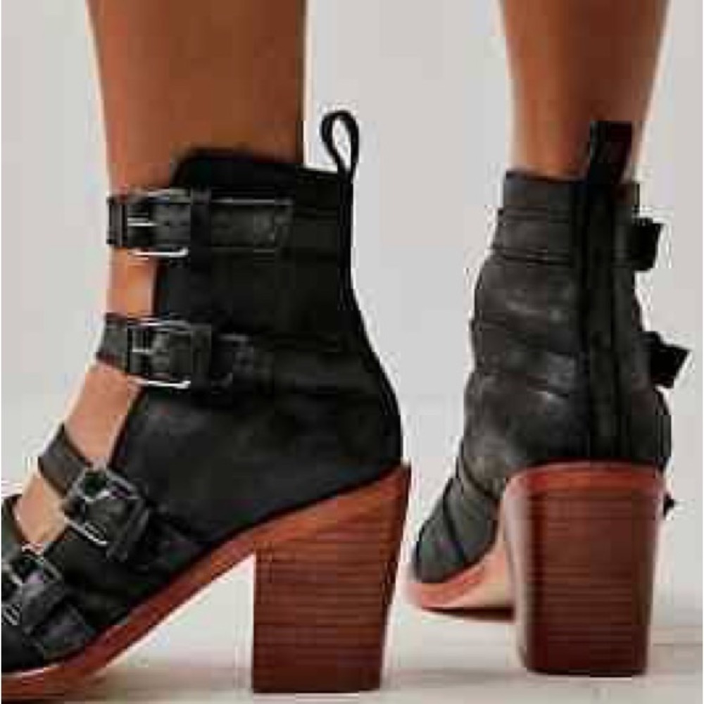 Free People Buckle Up Baby Block Heels